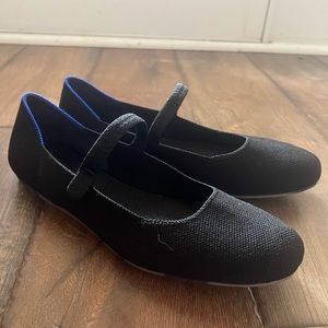 Rothy’s black square toed Mary Janes